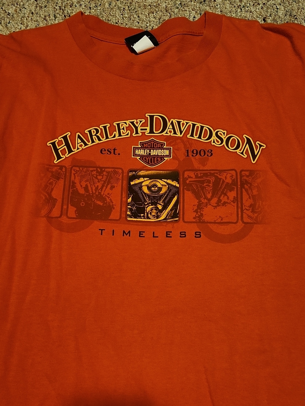 Harley-Davidson Orange 'Timeless' Short Sleeve Tee 3X - NE